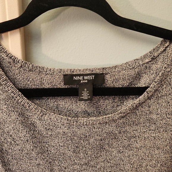 Nine West Women's Size Small Sweater Gray Knit Long Sleeve Shirt‎ - Picture 5 of 7